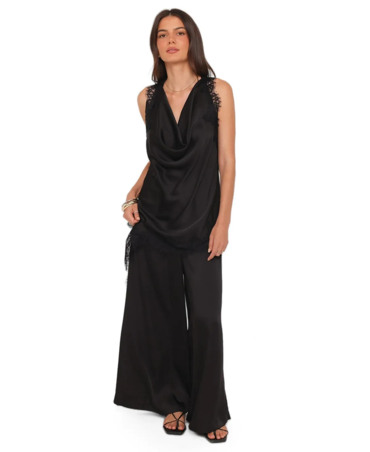 Clara Wide Leg Tailored Pant by Petal and Pup