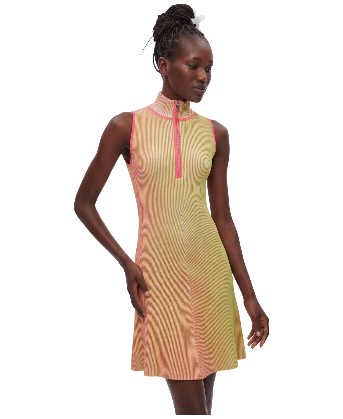 Iridescent Knit Zip Dress by Desigual