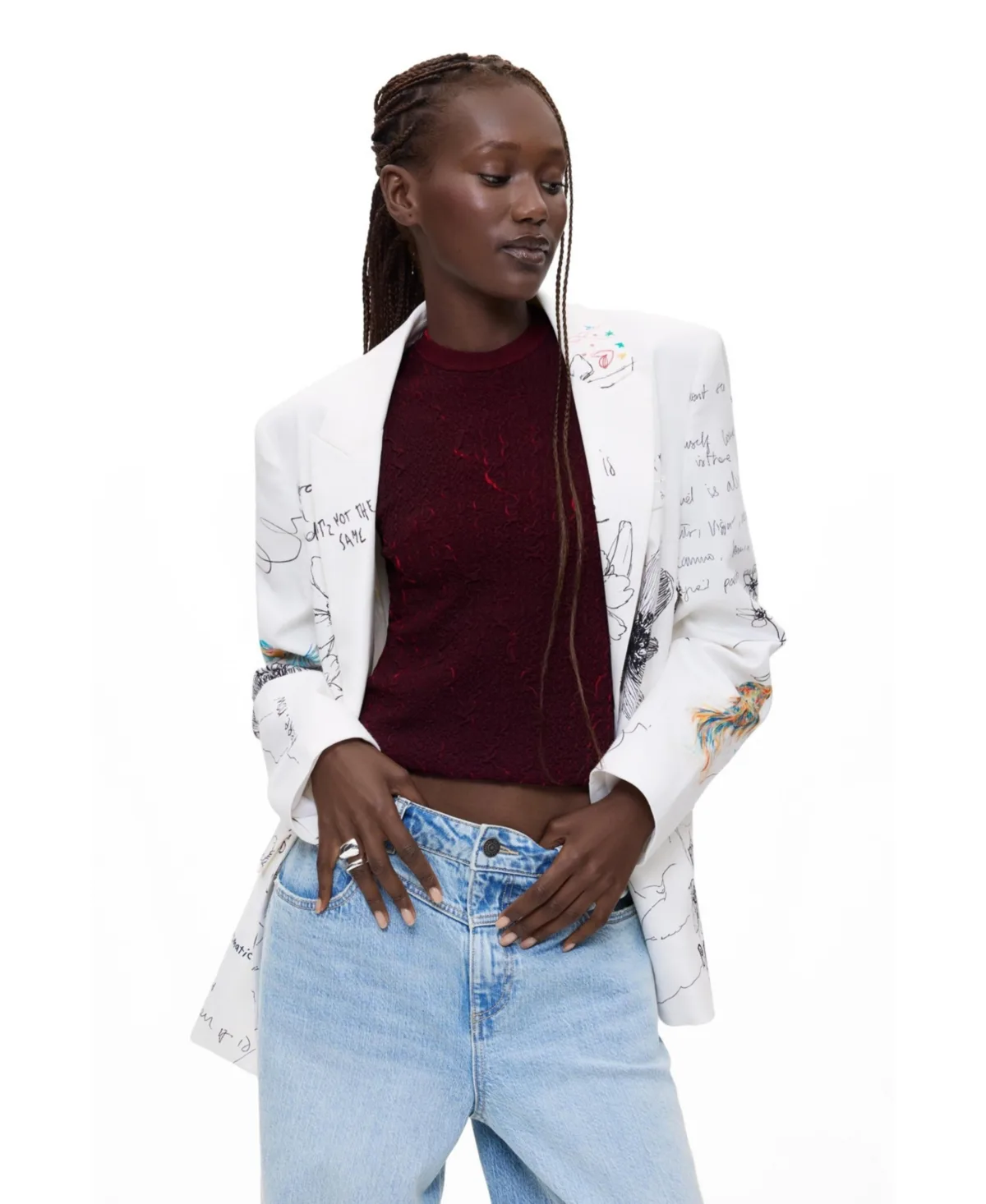 Blazer with Floral Print by Desigual