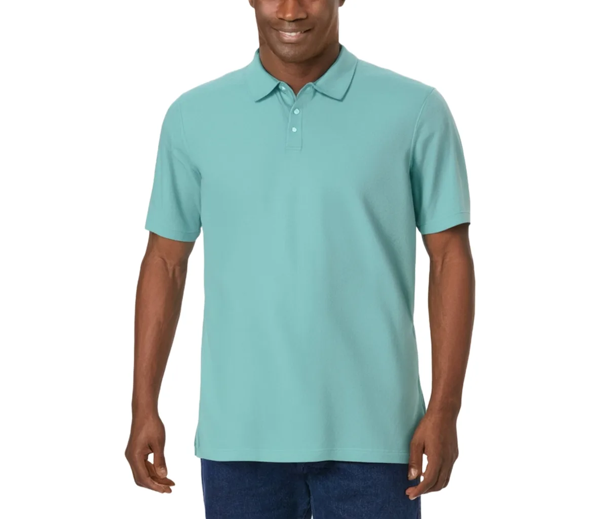 Longer-Length Shrink-Less Cotton Polo Shirt by Kingsize