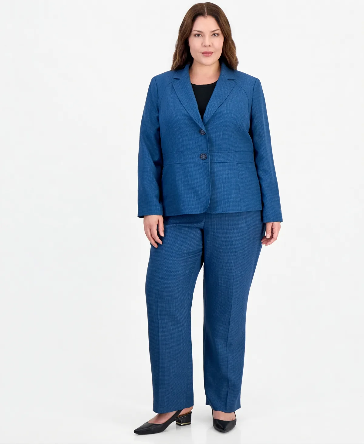 Houndstooth Wide-Leg Jacket and Pants, 2-Piece Suit by Le Suit