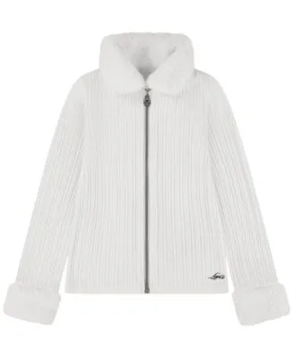 Penny Line Full Zip Faux Fur Trim Cardigan by Levi's