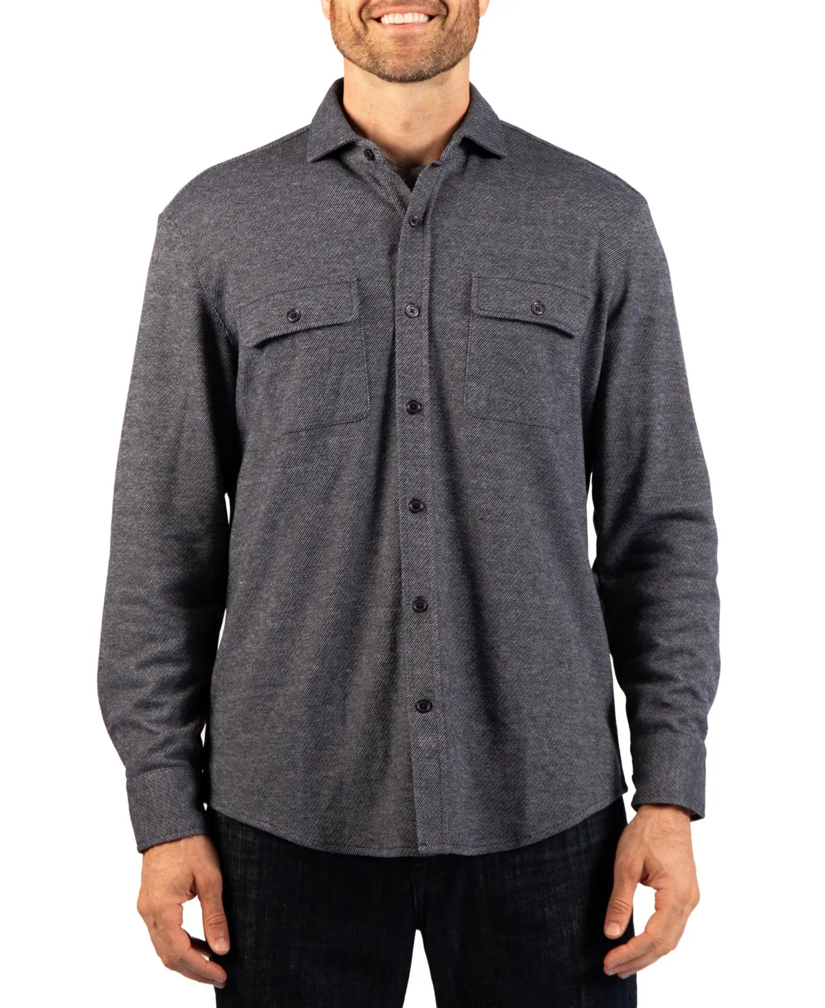 Oversized-Fit Brushed Melange Twill Overshirt by Tailorbyrd