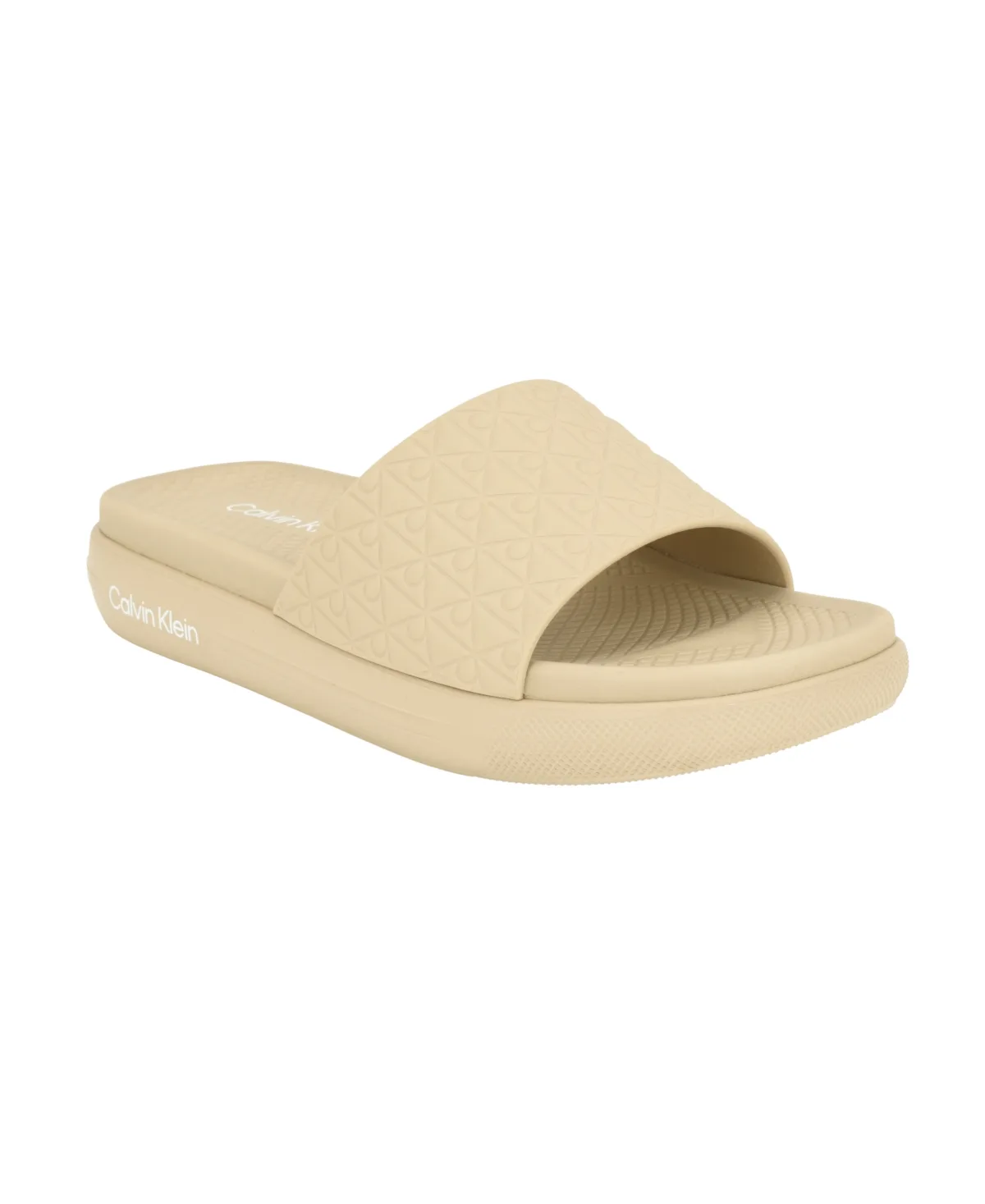 Pereen Embossed Pool Slide Sandals