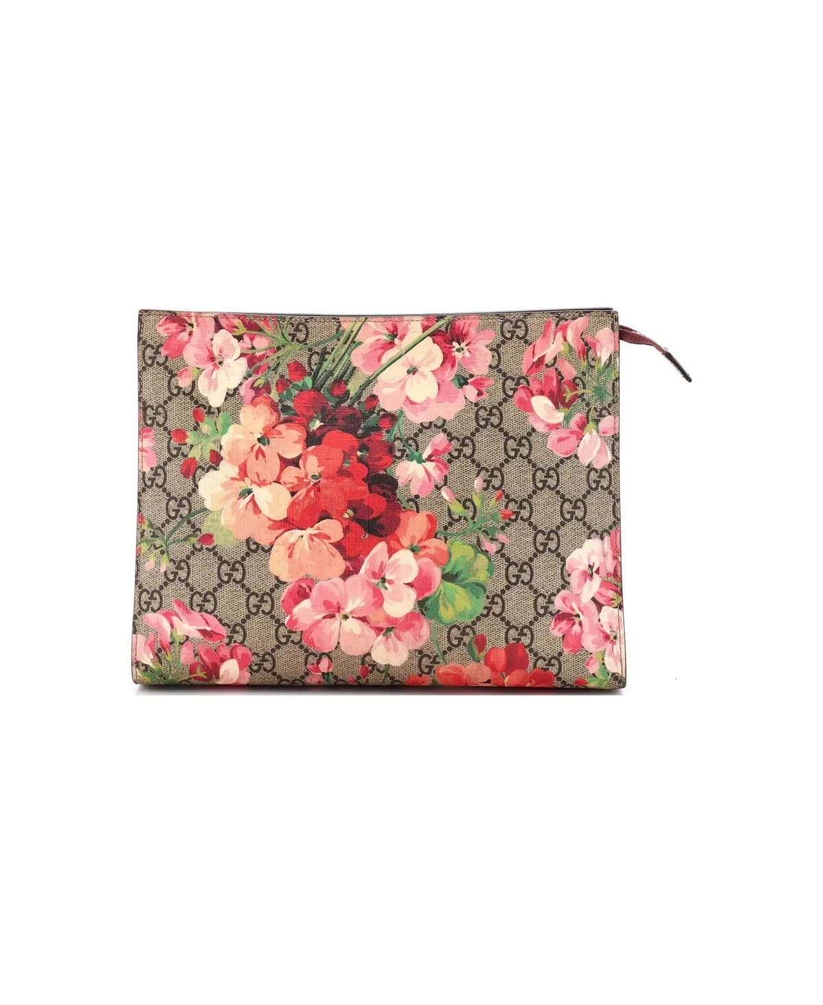 Pre-Owned Gucci Large Toiletry Pouch Blooms Print GG Coated Canvas by Gucci
