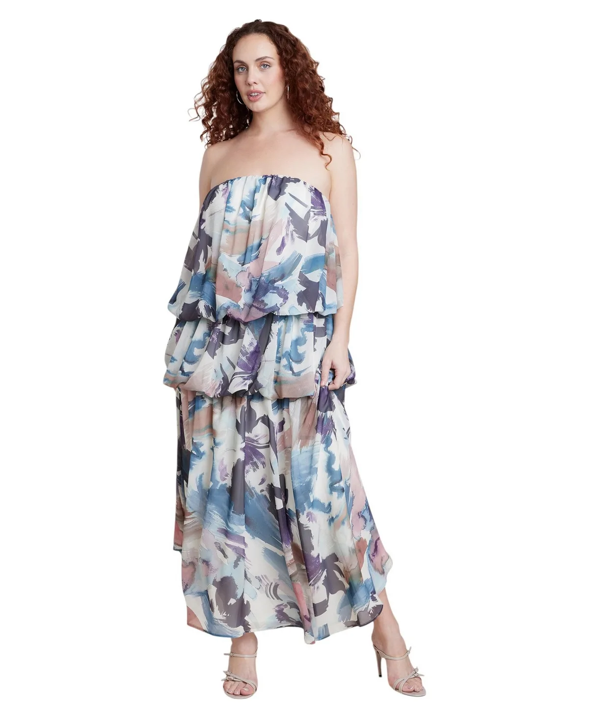 Strapless Bubble Maxi Dress by Eloquii