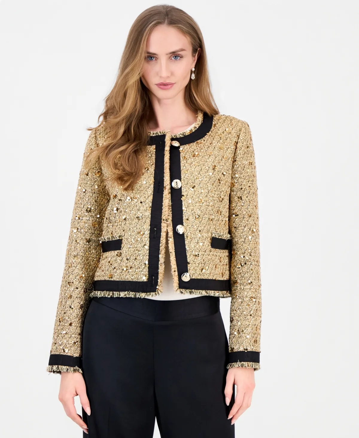 Hadley Sequin Single-Breasted Jacket by Elie Tahari