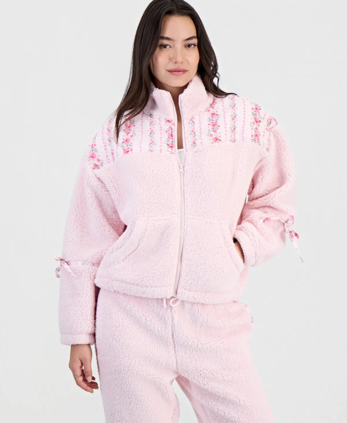 Zip-Up Sherpa Jacket by Madden Girl