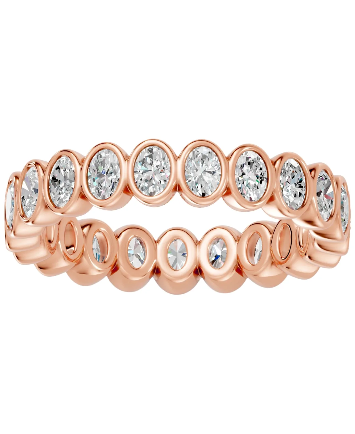 Oval Cut Diamond Full Eternity Band Ring (2 ct. t.w.) in 14k White, Yellow, Rose Gold or Platinum