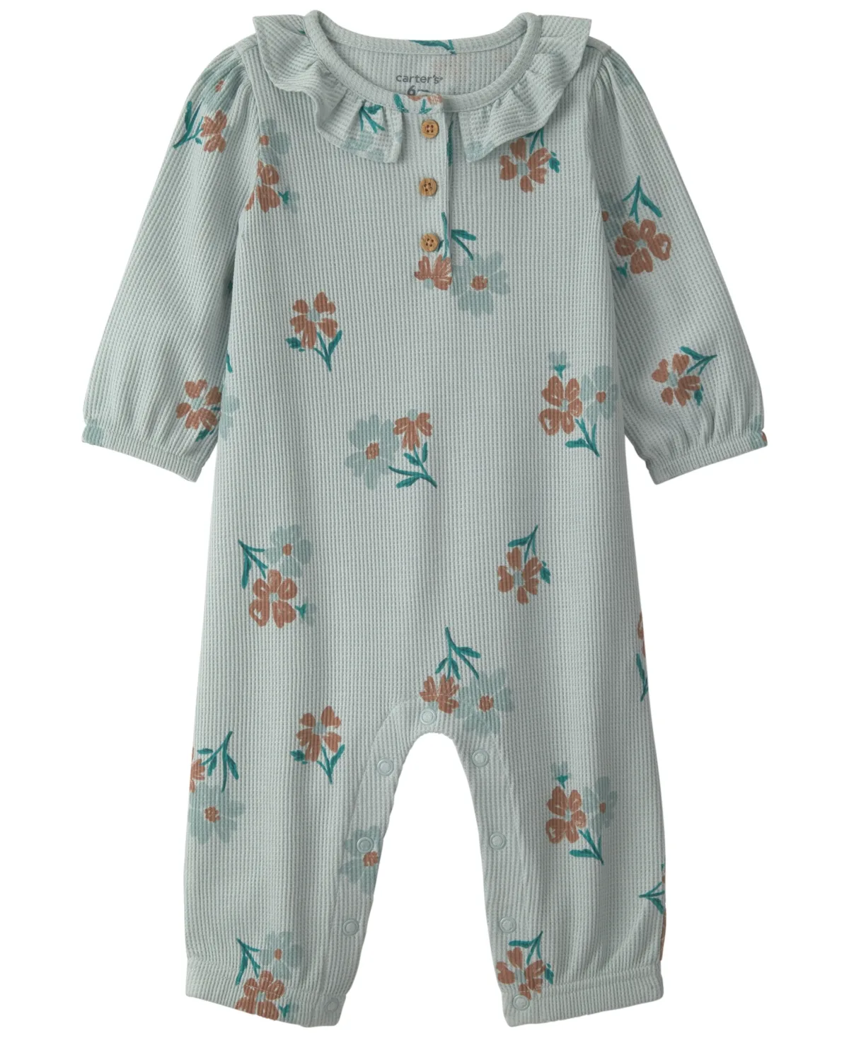 Floral Thermal Long-Sleeve Jumpsuit by Carter's