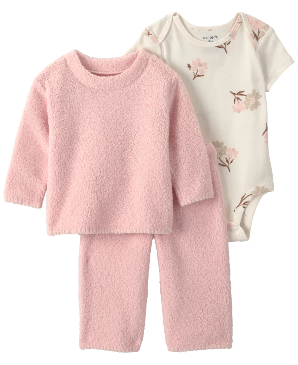 Floral Layering Top, Bodysuit, and Pants, 3-Piece Set by Carter's