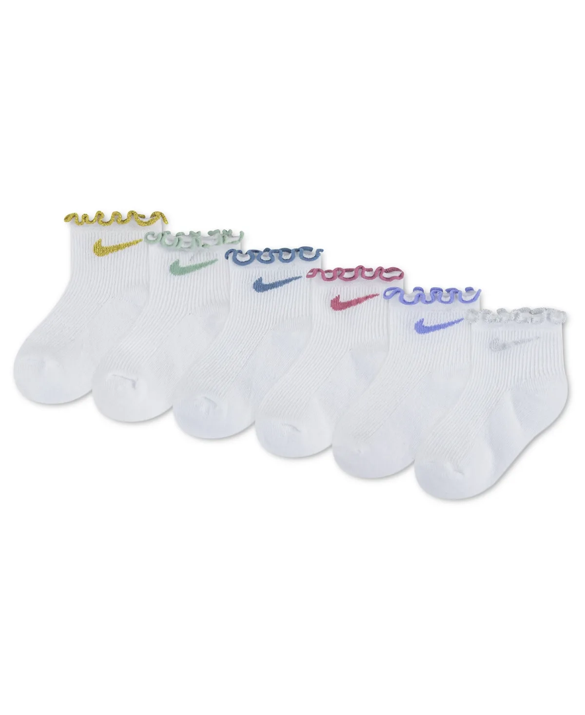 Lettuce-Edge Ankle Socks, 6-Pack by Nike
