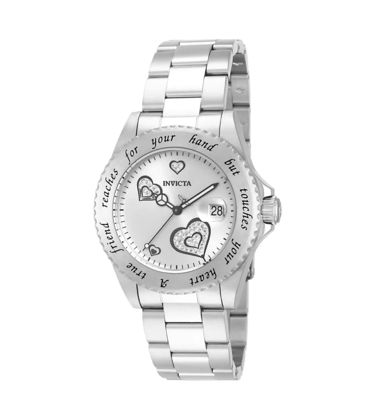 Quartz 3 Hand Angel Stainless Steel Watch, 40mm by Invicta