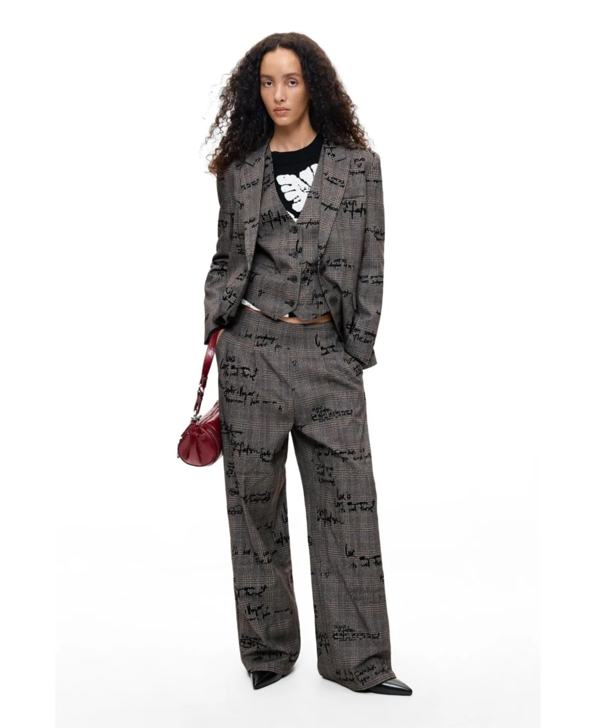 Long Checked Trousers by Desigual