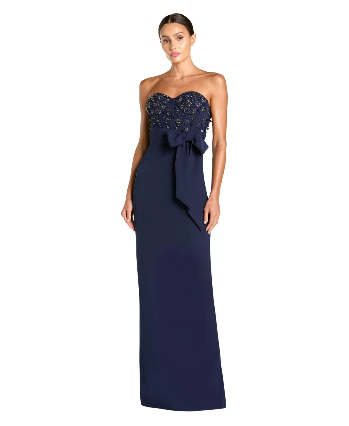 Mac Duggal Embellished Strapless Bow Gown by M.A.C.