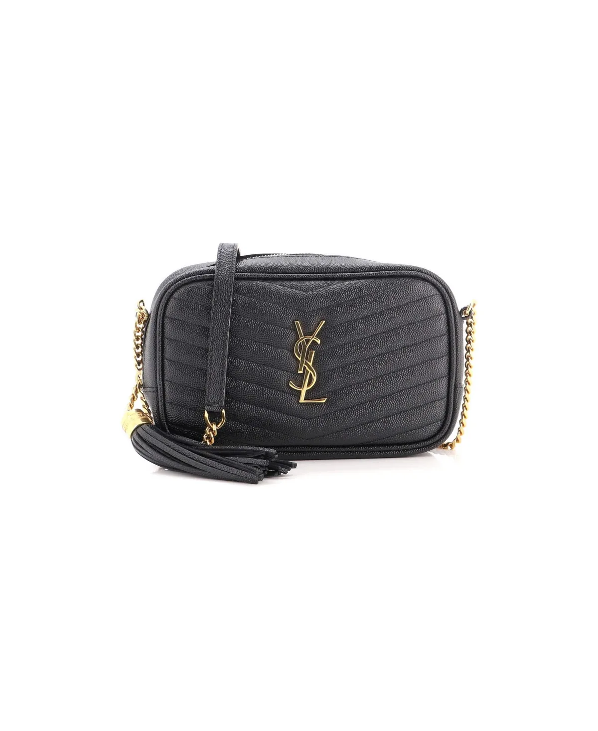 Pre-Owned Mini Lou Camera Bag Matelasse Chevron Leather by Saint Laurent