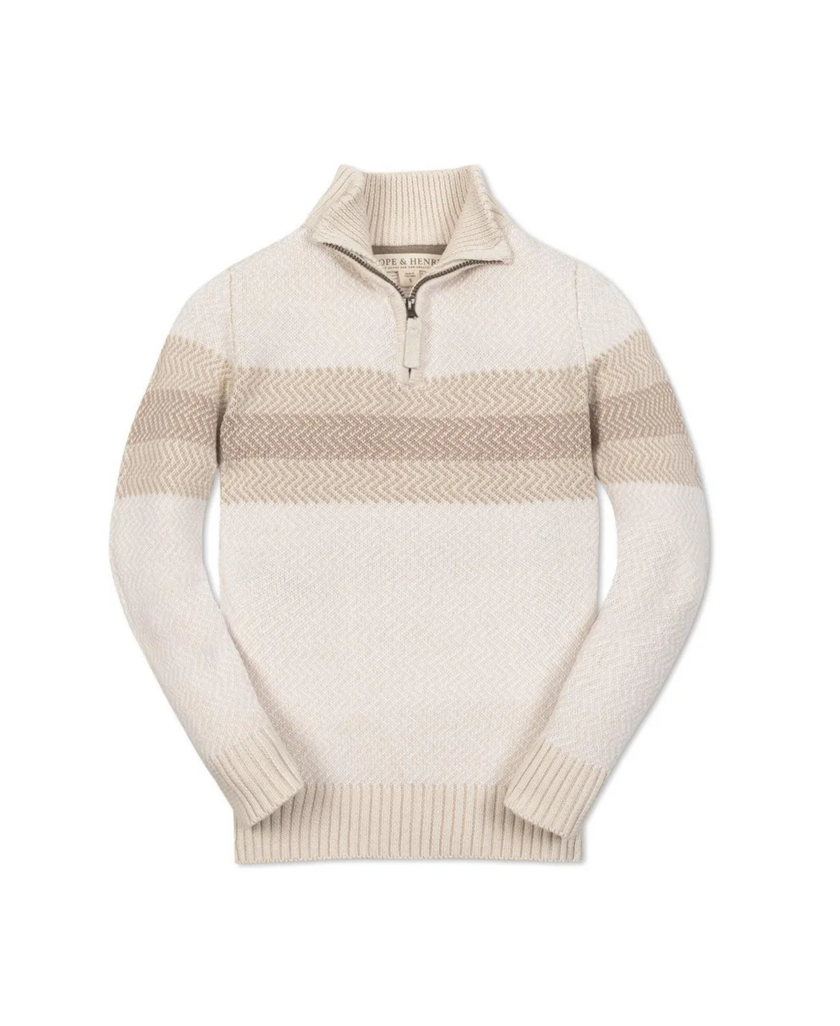 Organic Half Zip Stripe Sweater by Hope & Henry