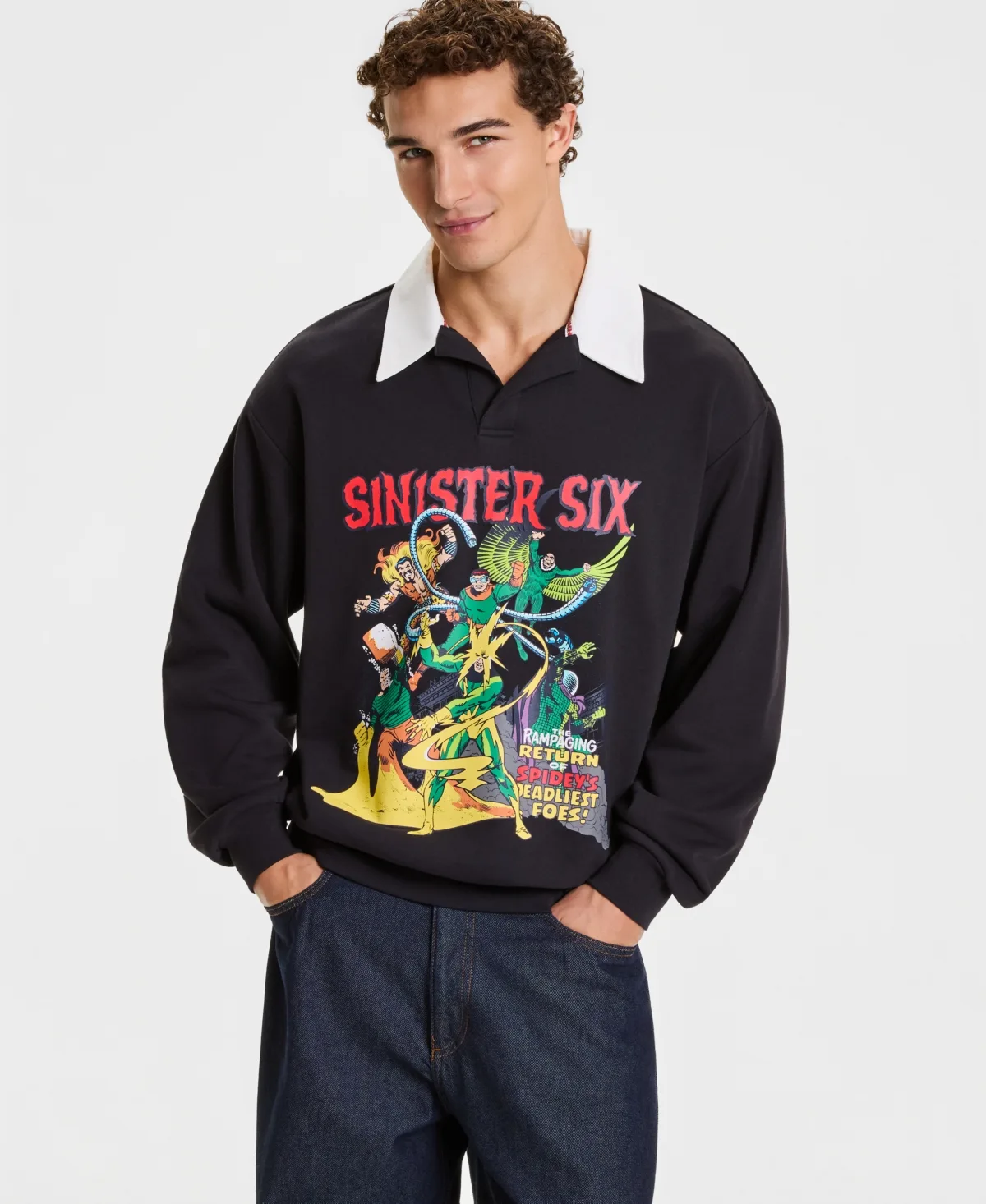 Spider-Man Sinister Six Long Sleeve Polo Shirt by Marvel