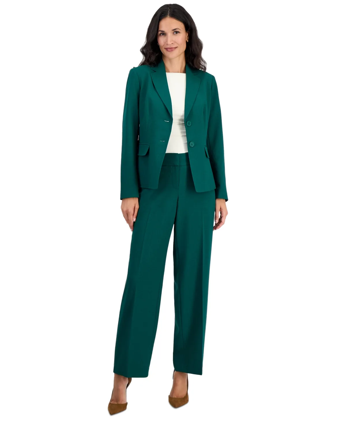 Notch Collar 2-Button Wide-Leg Jacket and Pants, 2-Piece Suit by Le Suit