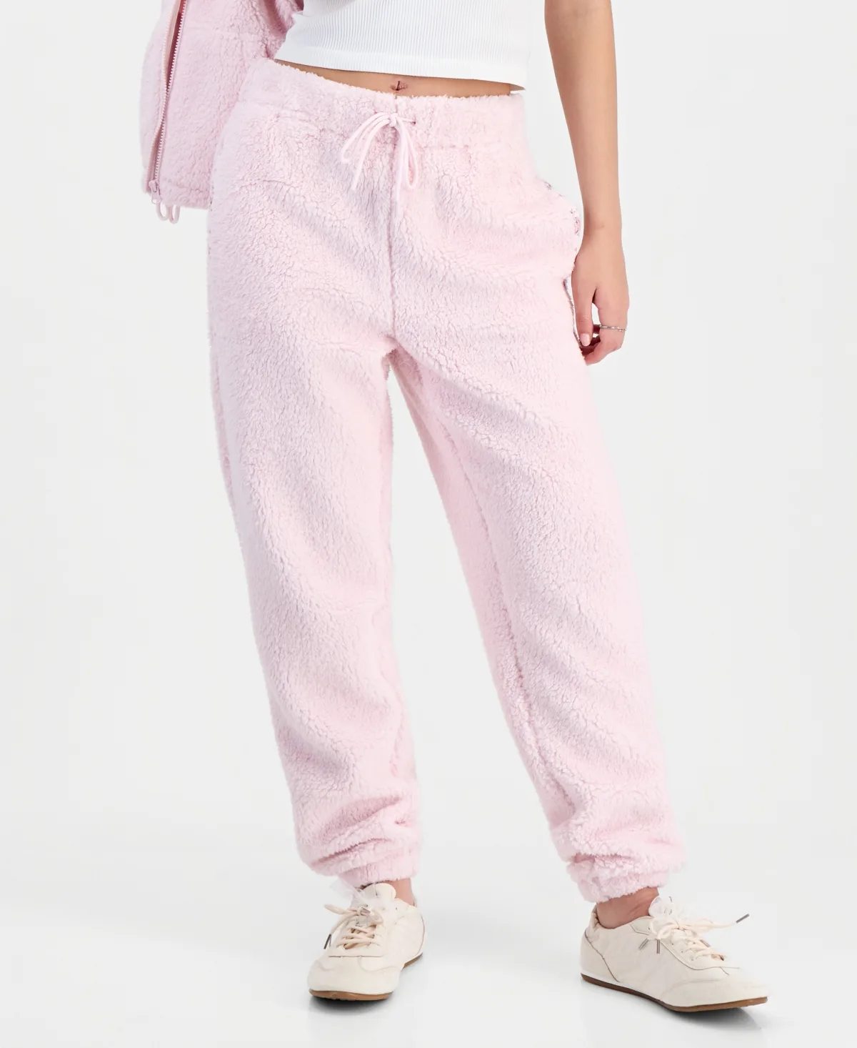 Sherpa Drawstring Joggers by Madden Girl