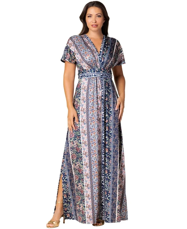 Vienna Kimono Sleeve Long Maxi Dress