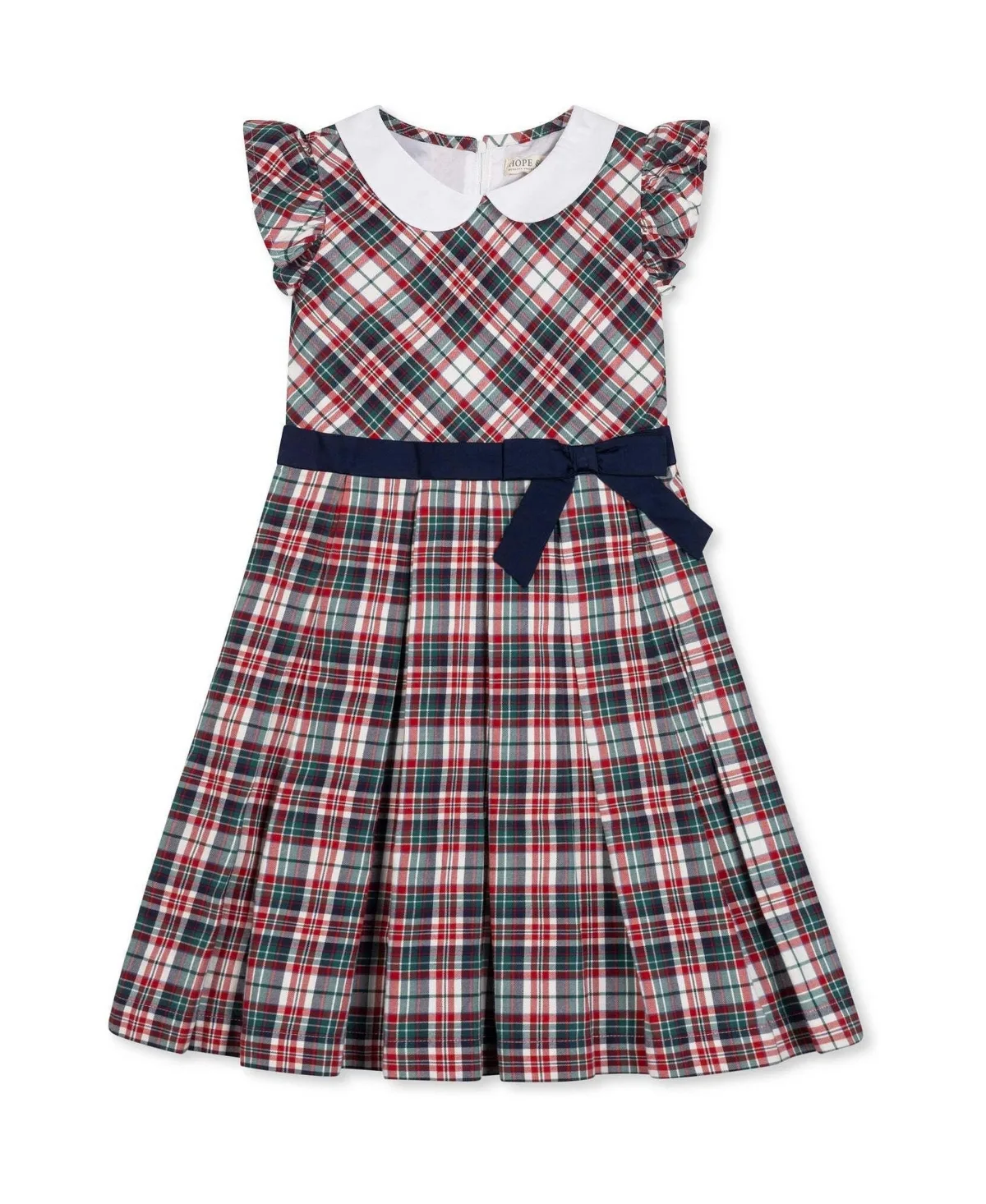 Peter Pan Collar Flutter-Sleeve Party Dress by Hope & Henry