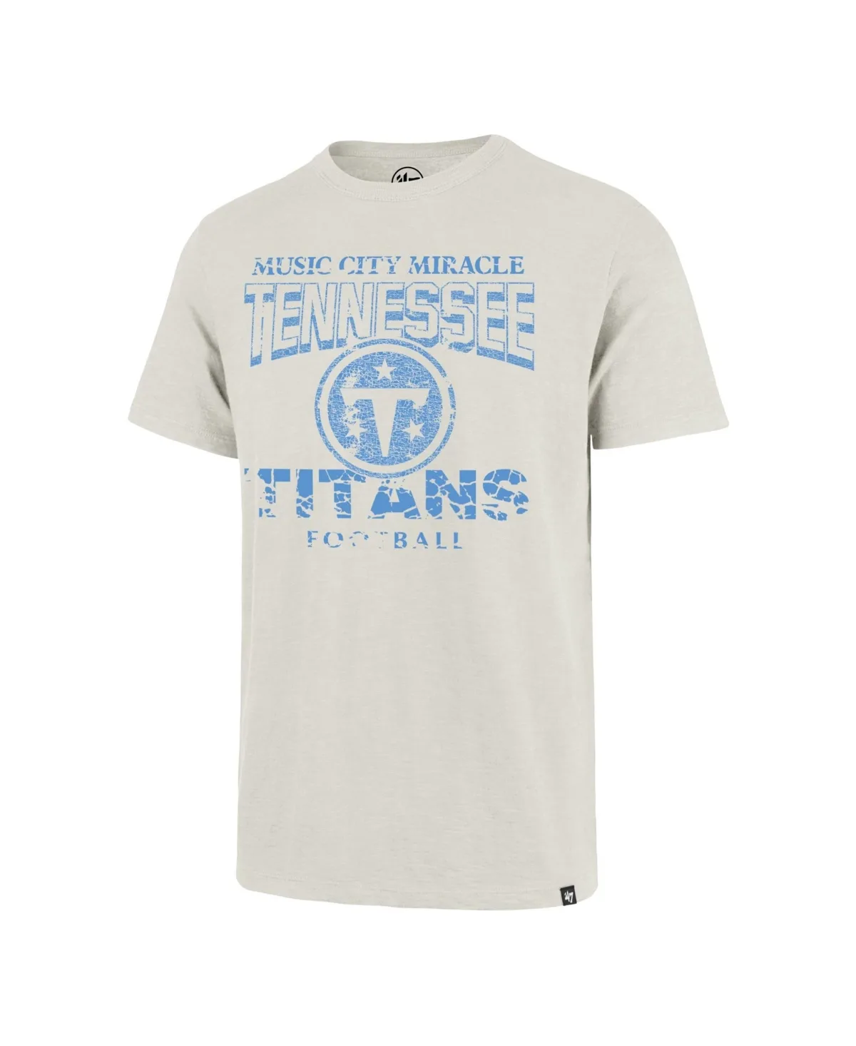 Tennessee Titans Head on Scrum Slub Distressed Screen Print T-Shirt by 47 Brand