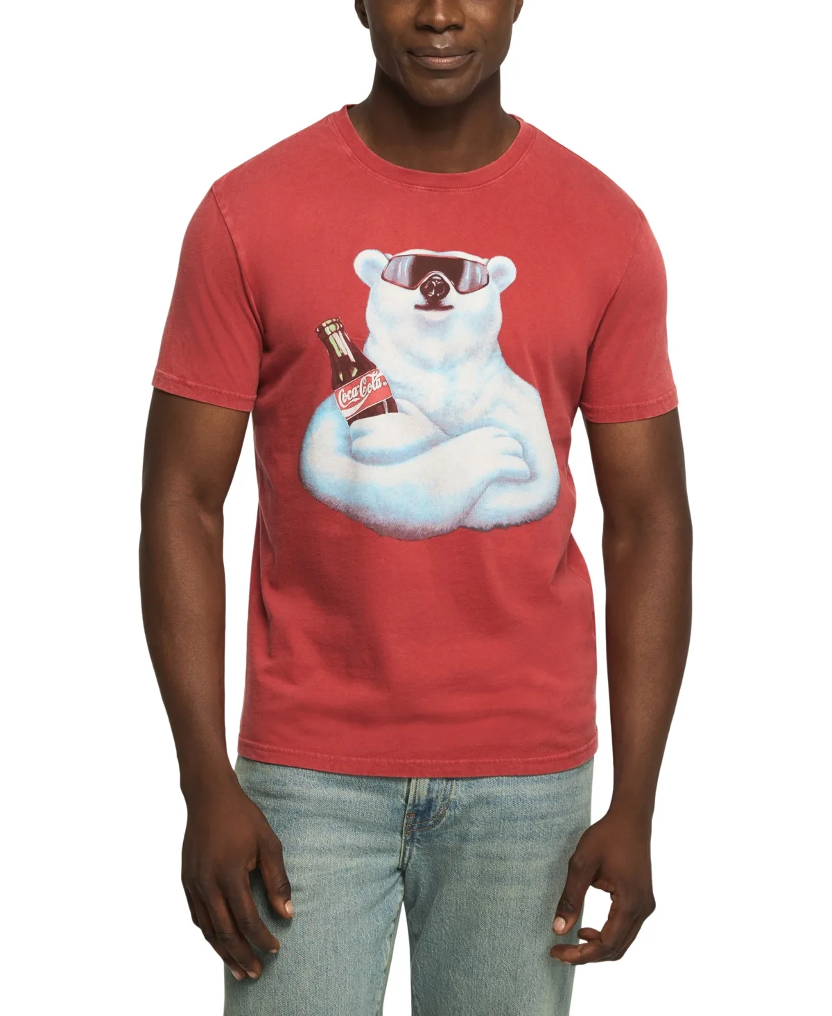 Coke Polar Bear Print Crewneck T-Shirt