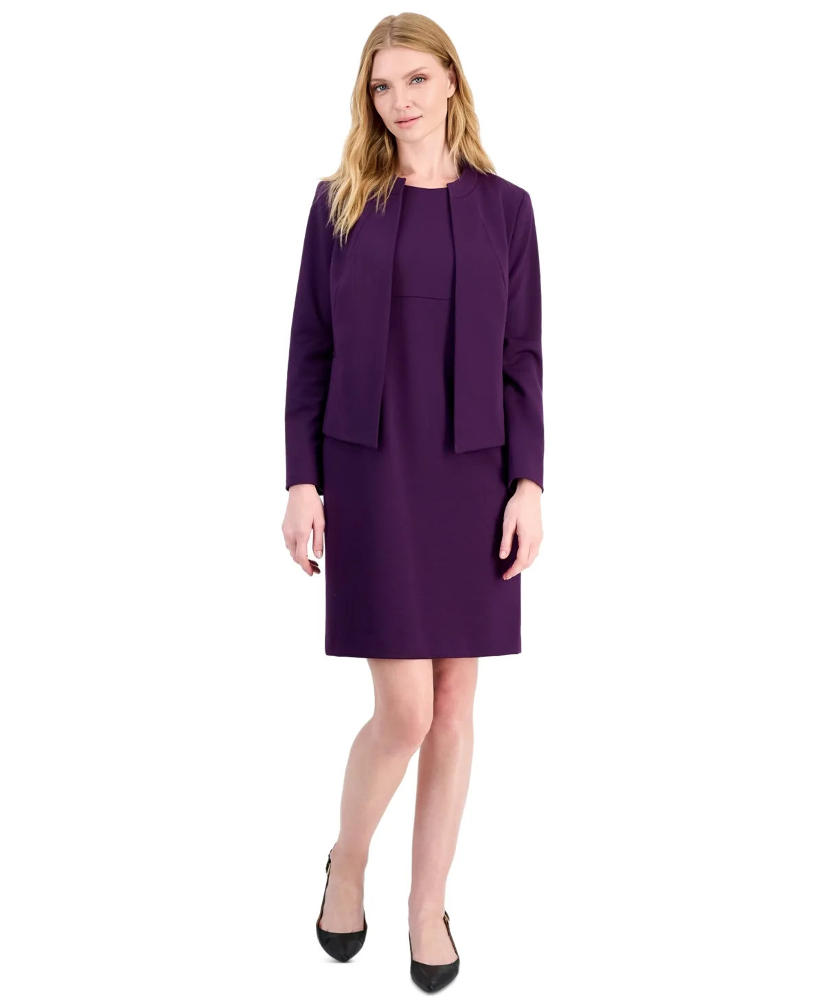 Ponte Sleeveless 2-Piece Suit by Le Suit
