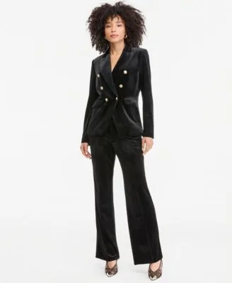 Velvet Double Breasted Slim Fit Blazer Pants by INC International Concepts