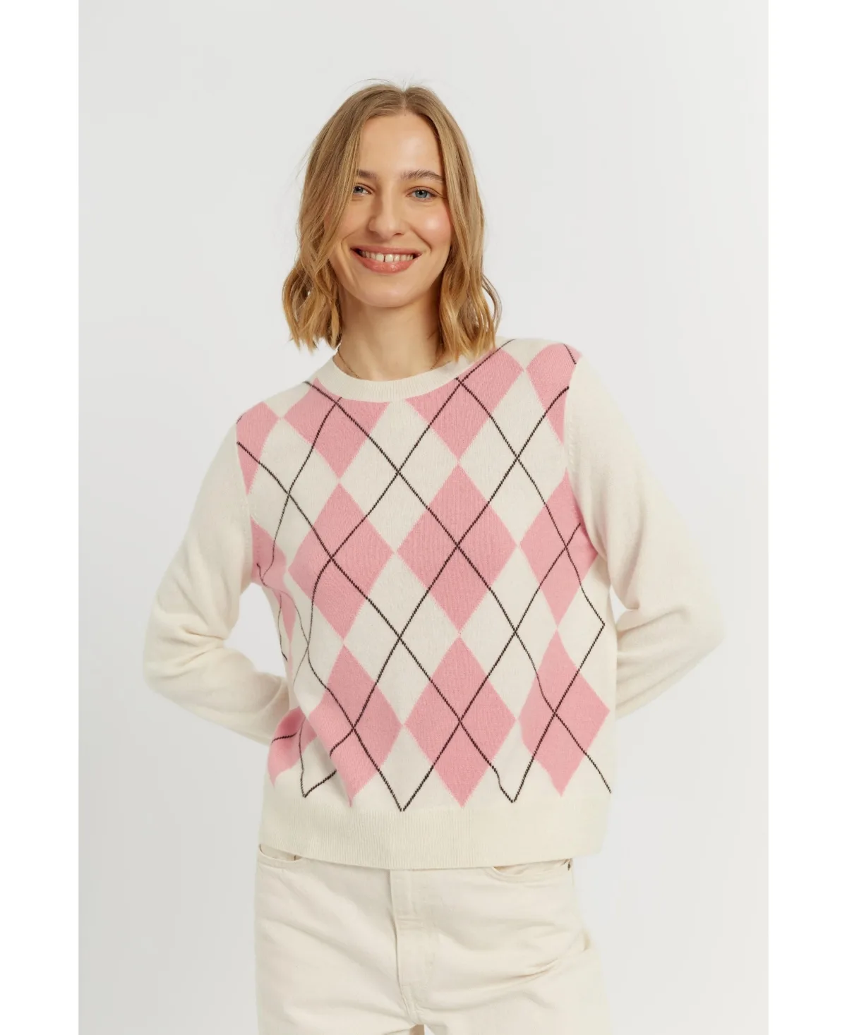 Chinti & Parker Wool-Cashmere Diamond Sweater by Parker