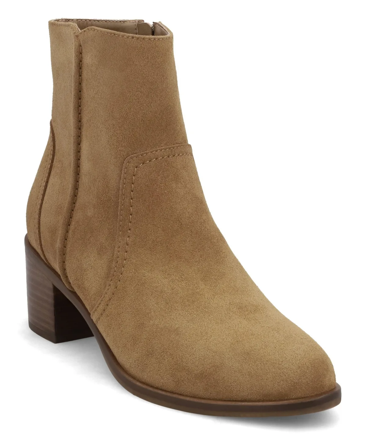 Fynn Suede Block Heel Booties by Mia