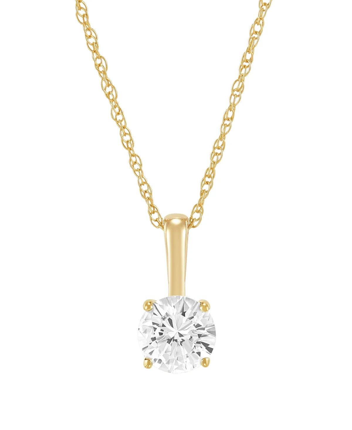 Cultured Freshwater Pearl and Lab-Grown White Sapphire (1/5 ct. t.w.) Pendant 18" Necklace in 10k Yellow Gold