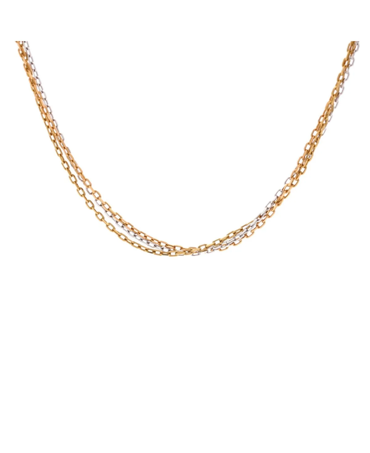 Pre-Owned Cartier Trinity Chain Necklace - 18k Tri Colored Gold