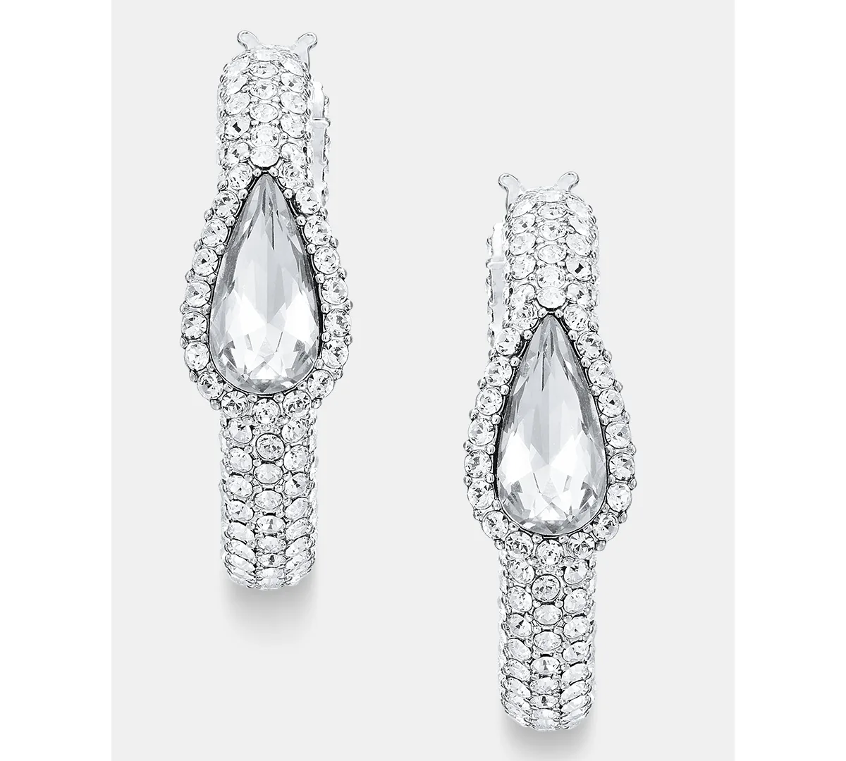 Crystal 26MM Pear Hoop Earrings by GIVENCHY