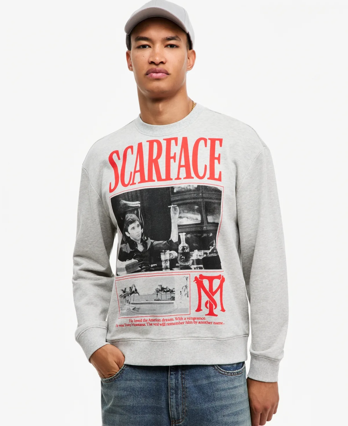 Scarface Relaxed-Fit Graphic Pullover Sweatshirt by Mode of One