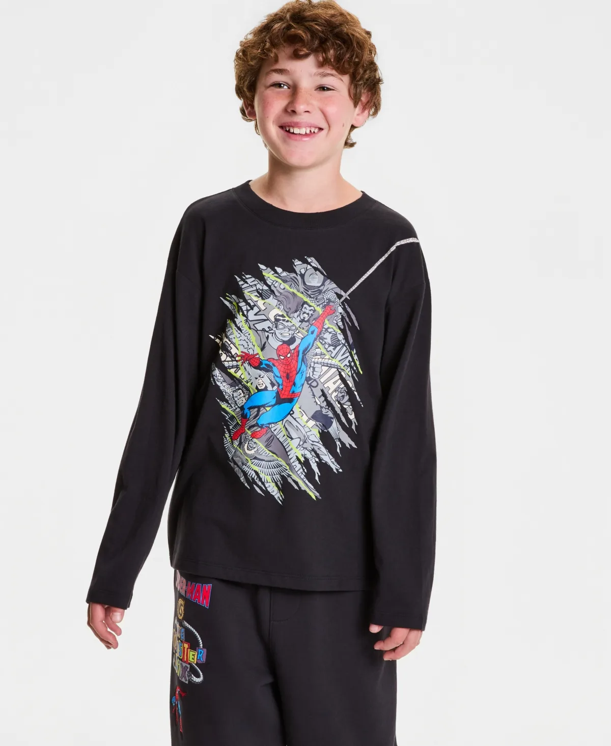 Spider-Man Long-Sleeve Cotton T-Shirt by Marvel
