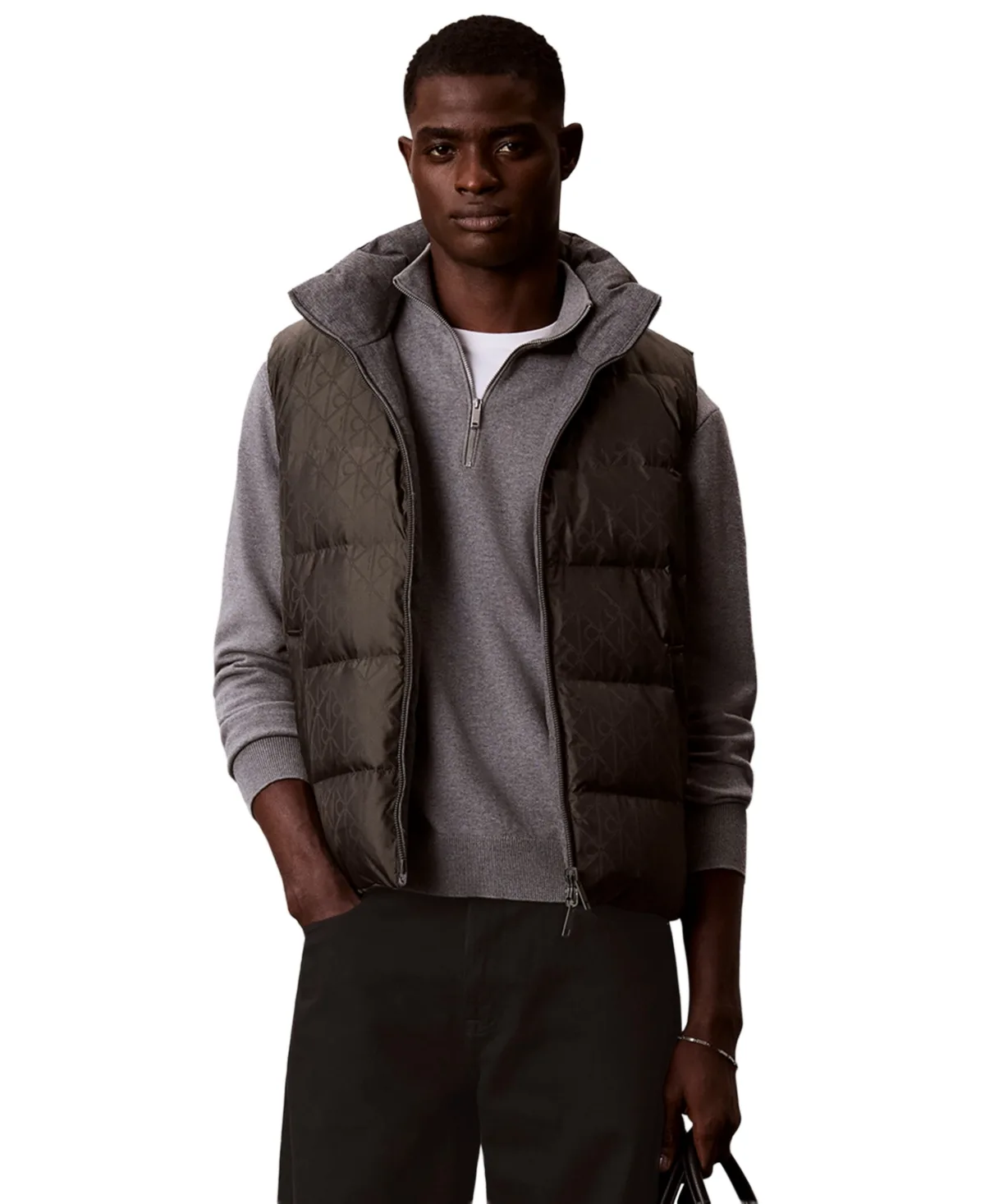 Reversible Puffer Full-Zip Vest by Calvin Klein