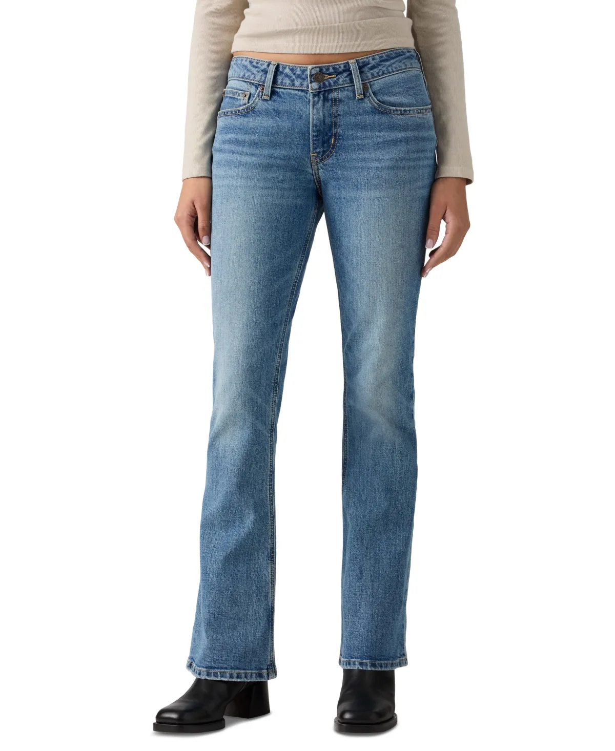 Low Slim Boot Light-Wash Jeans
