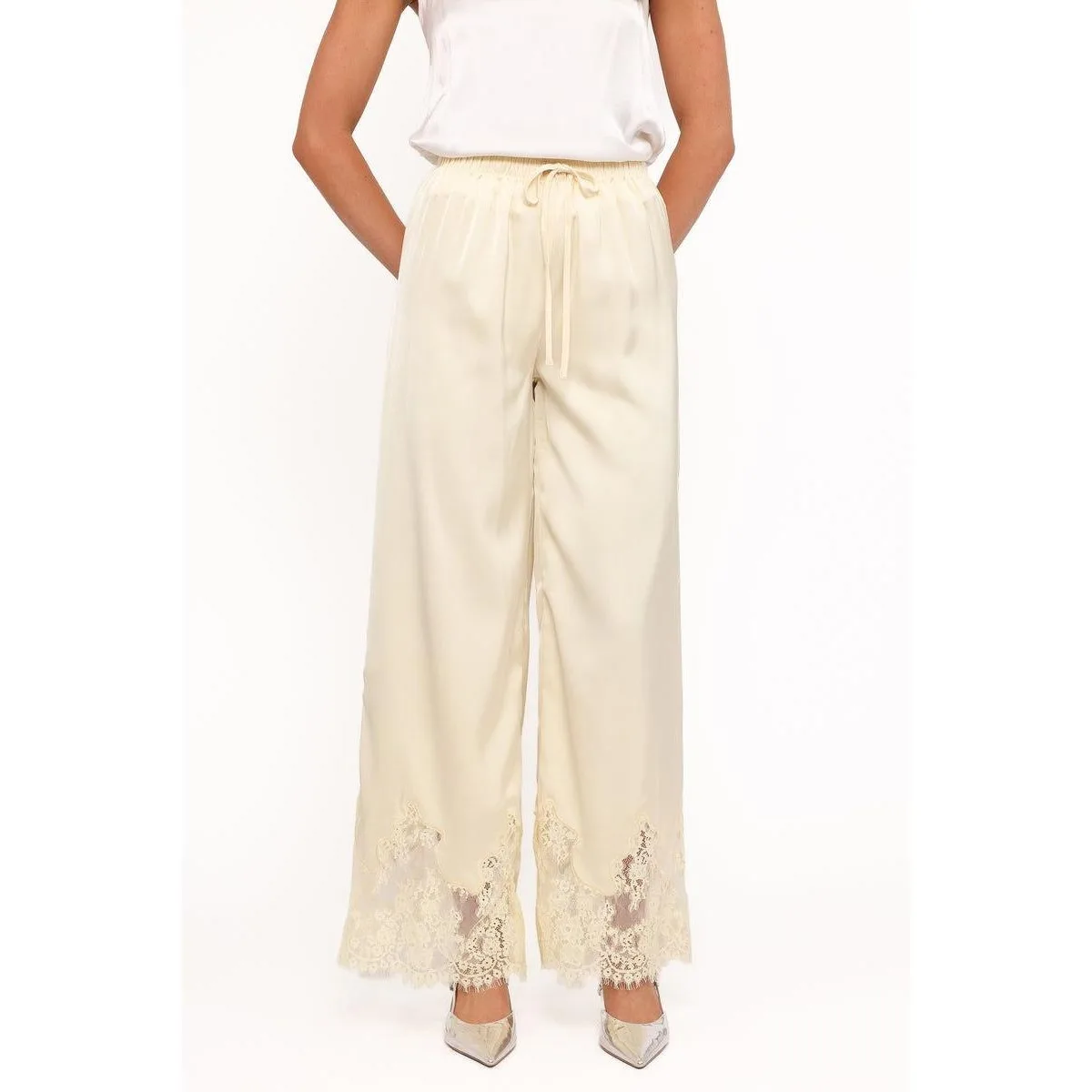 Viola Drawstring Wide Leg Pant by Petal and Pup