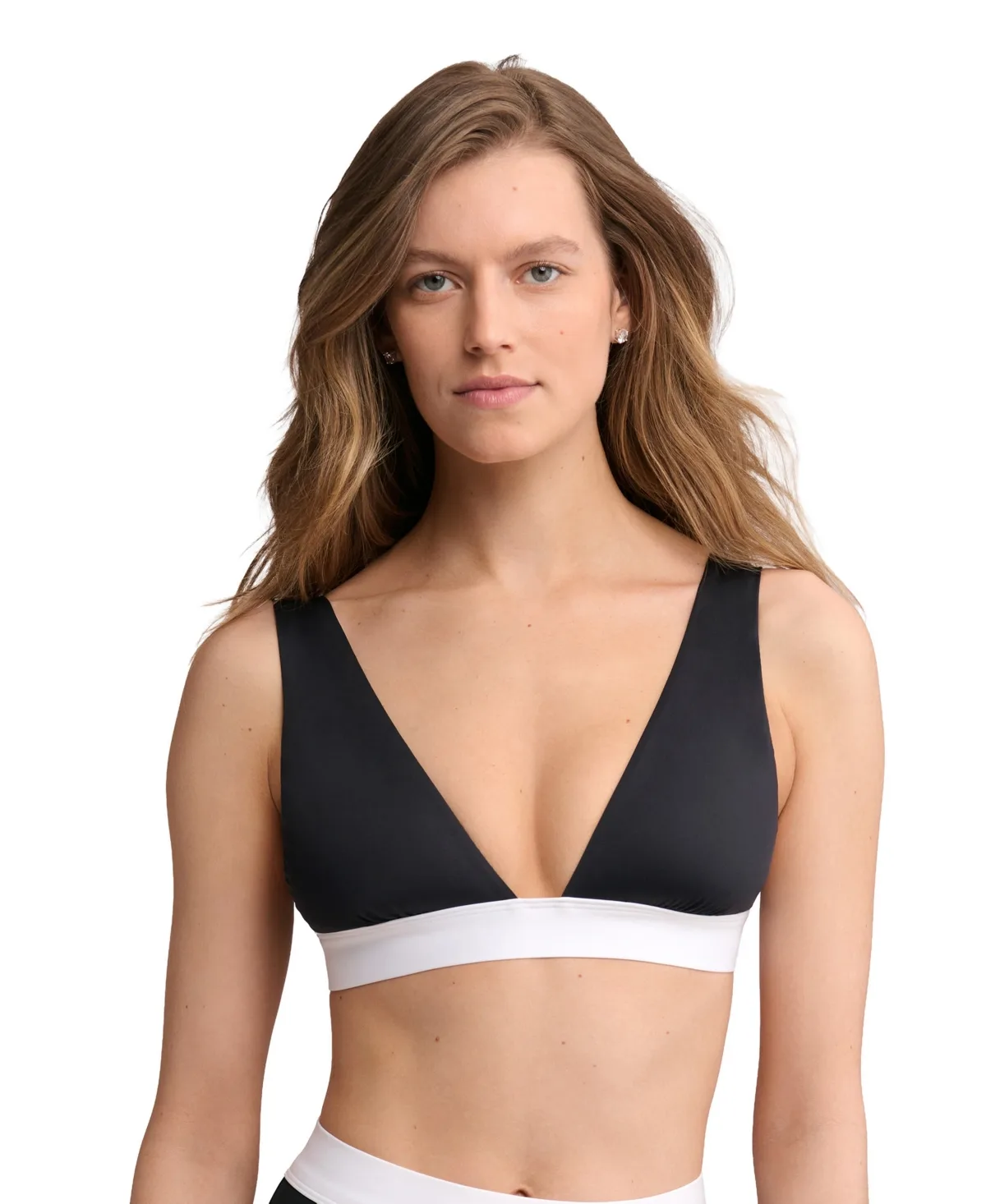 Lauren Ralph Lauren Bel Air V-Neck Banded Bikini Bra by Ralph Lauren
