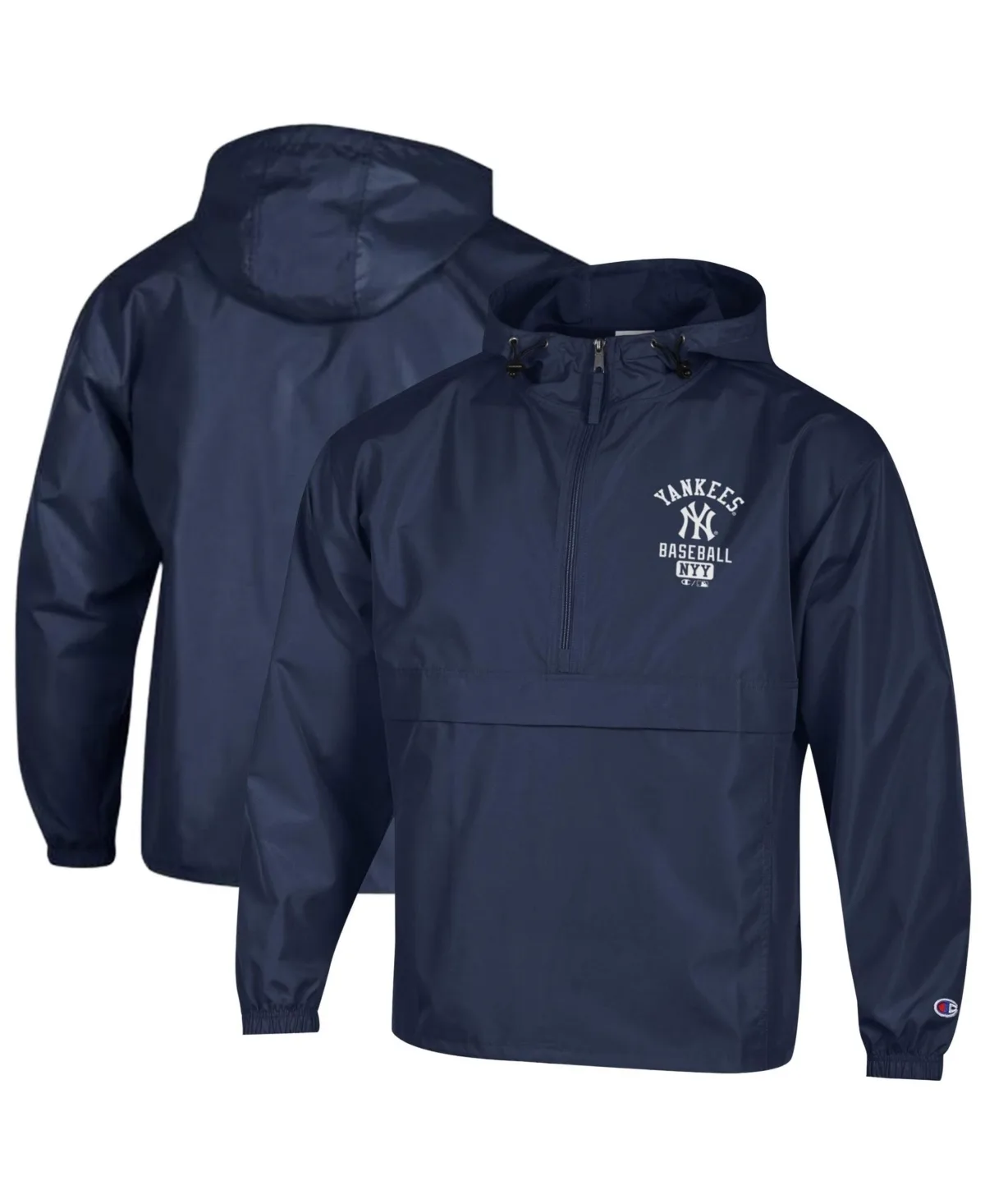 New York Yankees Packable Windbreaker Half-Zip Jacket by Champion