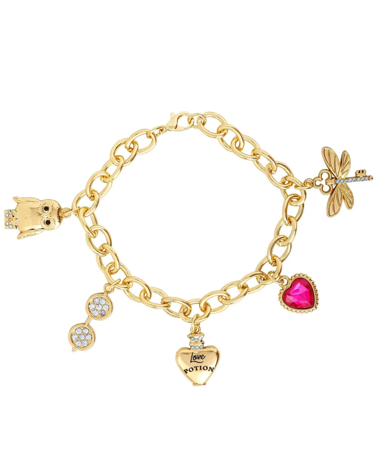 Harry Potter Gold-Tone Crystal Charm Bracelet by Harry Potter