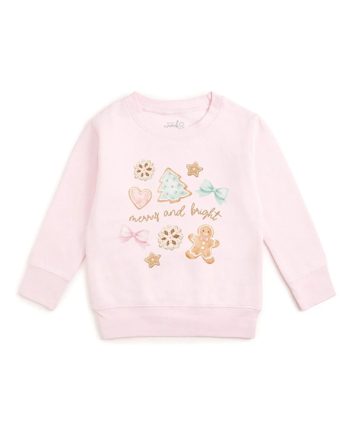 Merry and Bright Gingerbread Christmas Sweatshirt by Sweet Wink