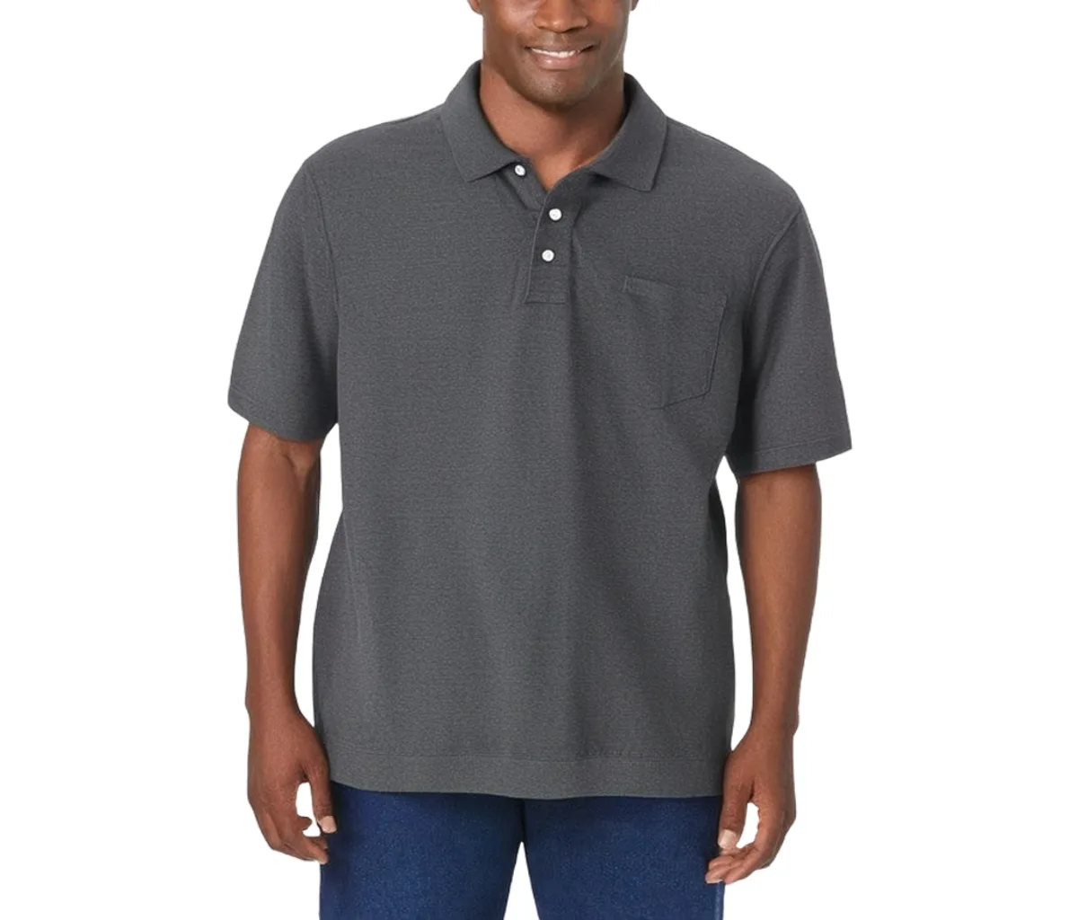 No Tuck Pocket Shrink-Less Cotton Polo Shirt
