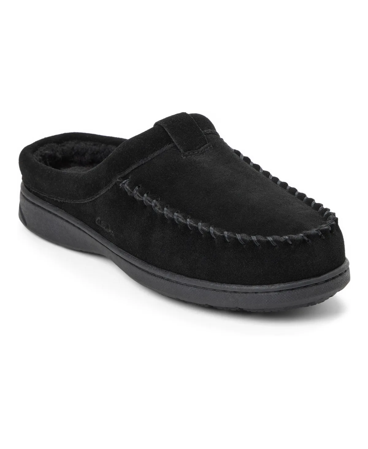 Cow Suede Memory Foam Moc Toe Slippers