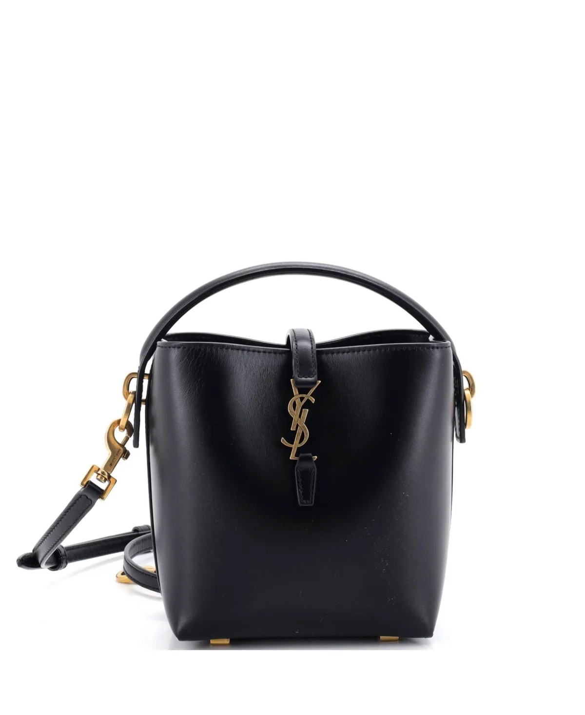Pre-Owned Saint Laurent Mini Le 37 Bucket Bag Leather
