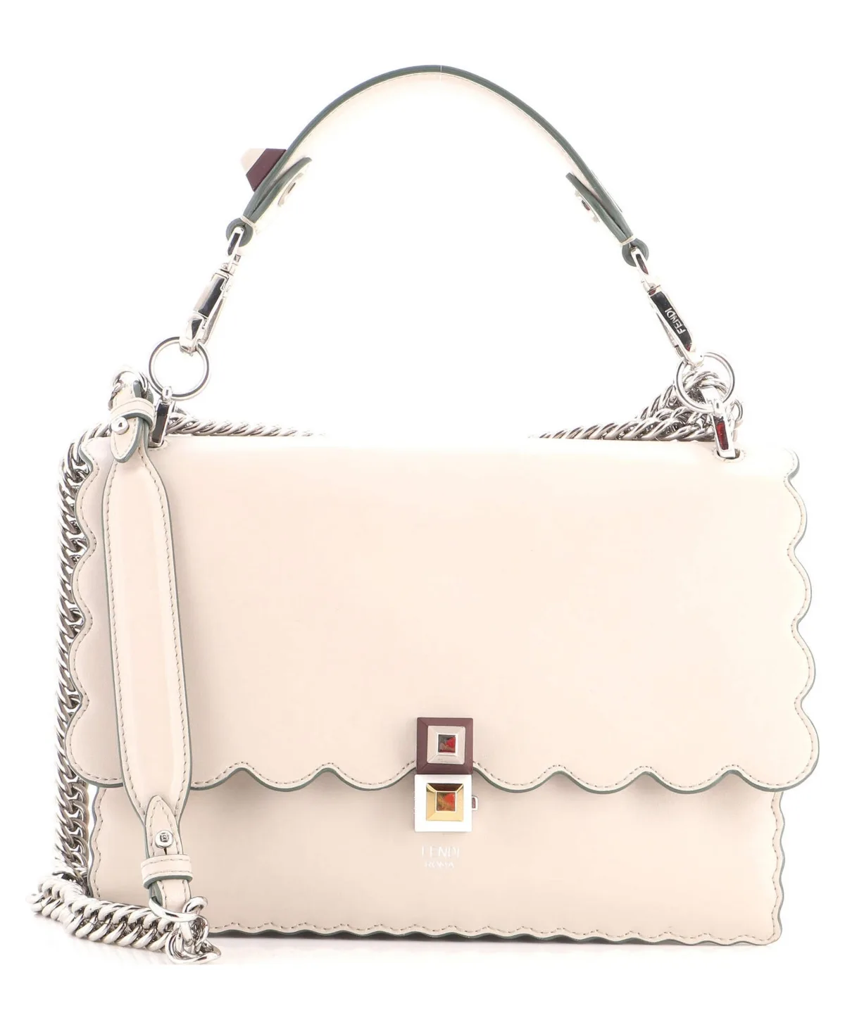 Pre-Owned Fendi Medium Kan I Bag Leather by FENDI