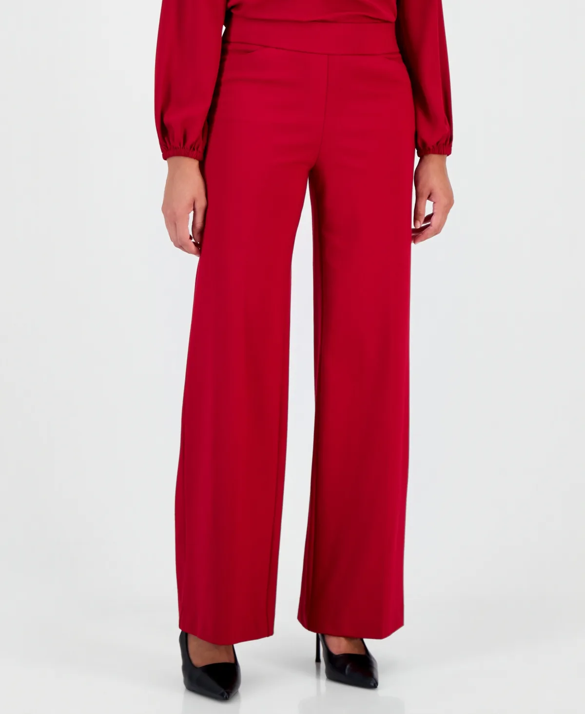 Pull-On Wide-Leg Compression Pants by Bar III