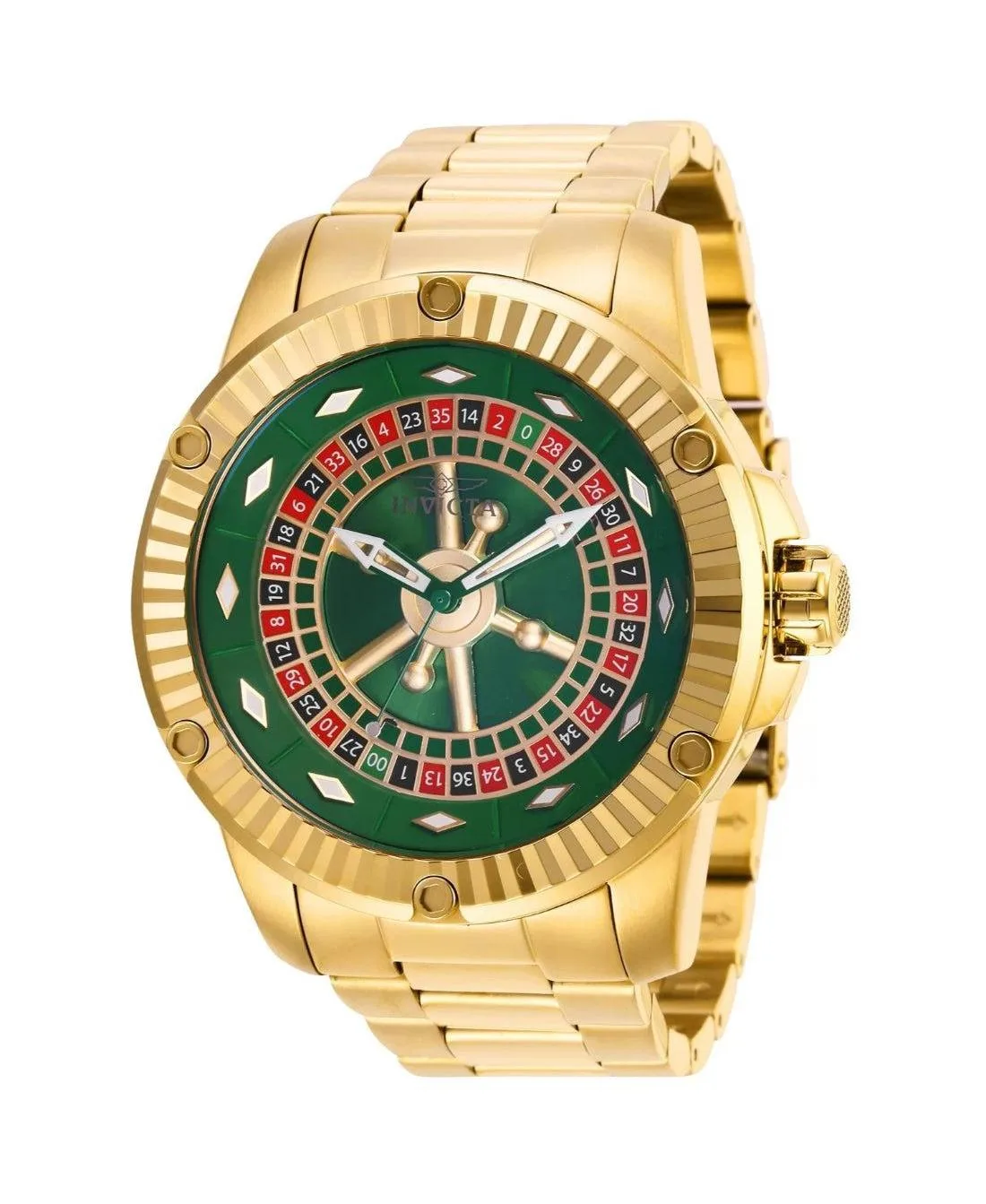 New York Mets Specialty Automatic Water-Resistant Gold-Tone Stainless Steel Bracelet Watch, 52mm by Invicta